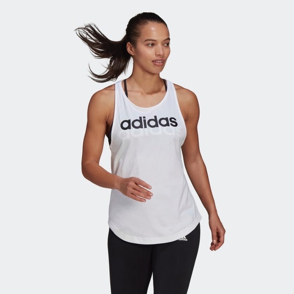 adidas Tops - ADIDAS Women’s Racerback Logo Tank Top size Medium